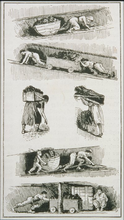 Labourers in Coal Mines prior to 1843 by English School